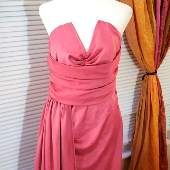 BOOHOO Pink Satin Evening Gown - Picture 3 of 8